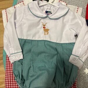 Southern Smocked Co Reindeer Bubble